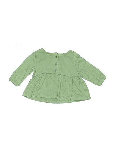 Pre-owned Carter's Babies' 3/4 Sleeve Blouse In Green