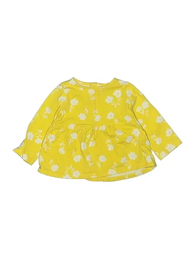 Pre-owned Carter's Babies' 3/4 Sleeve Blouse In Yellow