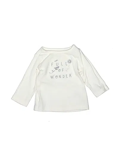 Pre-owned Carter's Babies' 3/4 Sleeve T-shirt In White
