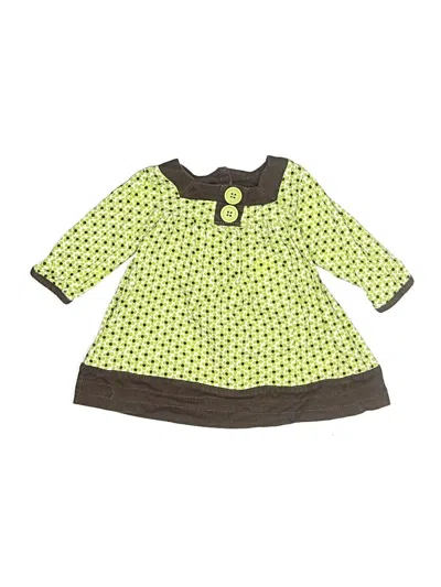Pre-owned Carter's Babies' 3/4 Sleeve Top Green Keyhole Neckline Tops
