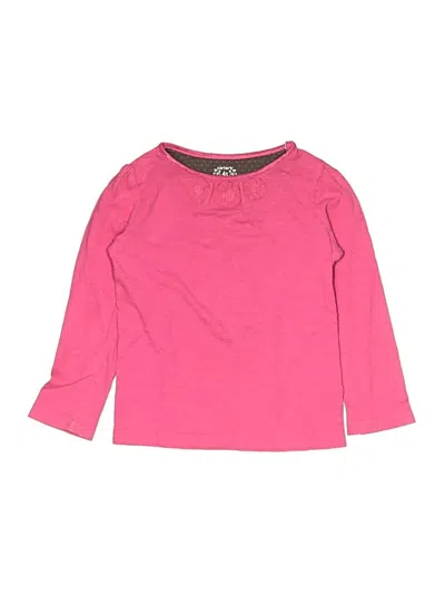 Pre-owned Carter's Kids' 3/4 Sleeve T-shirt In Pink