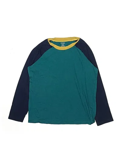 Pre-owned Carter's Kids' 3/4 Sleeve T-shirt In Teal