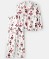 Carter's Adult Men Or Women 2-piece Christmas Santa Claus Print Pajama Set In White