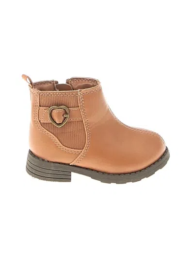 Pre-owned Carter's Kids' Ankle Boots In Brown