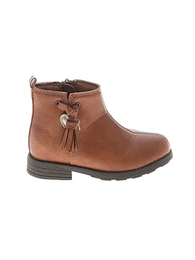 Pre-owned Carter's Kids' Ankle Boots In Brown