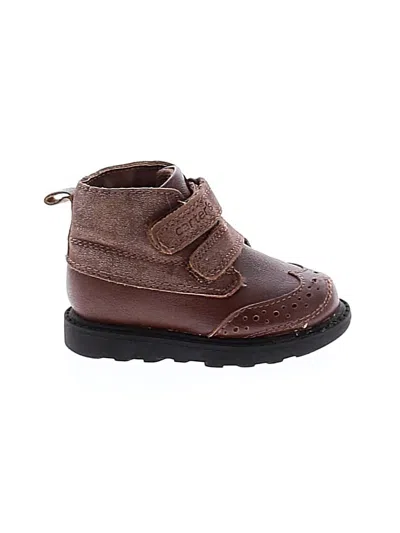 Pre-owned Carter's Kids' Ankle Boots In Brown