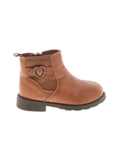 Pre-owned Carter's Kids' Ankle Boots In Brown
