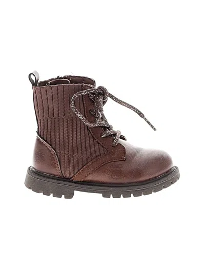 Pre-owned Carter's Kids' Ankle Boots In Brown