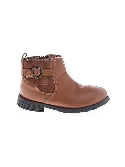 Pre-owned Carter's Kids' Ankle Boots In Brown