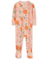 Carter's Baby 1-piece Snug-fit Cotton Footed Pajamas In Orange,oranges