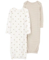 CARTER'S BABY BOYS AND BABY GIRLS PURELY SOFT SLEEPER GOWNS, PACK OF 2