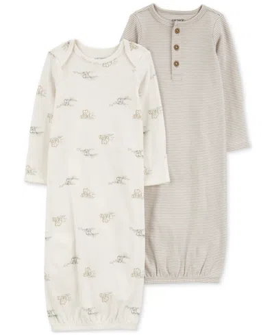 Carter's Baby 2-pc. Cotton Sleeper Gown Set In Multi