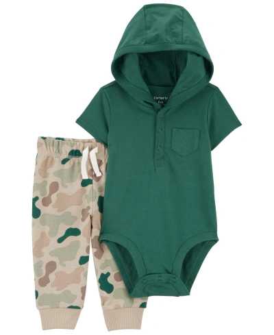 Carter's Baby 2 Piece Little Joggers Set In Green