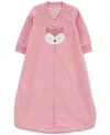 Carter's Baby 2-way-zip Fleece Sleep Bag In Pink