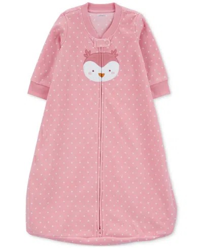 Carter's Baby 2-way-zip Fleece Sleep Bag In Pink