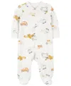 CARTER'S BABY BOY OR BABY GIRLS PRINTED 2-WAY ZIP UP COTTON SLEEP AND PLAY