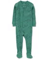 Carter's Baby Boys 1-piece Dinosaur-print Thermal Footed Pajamas In Green,dino