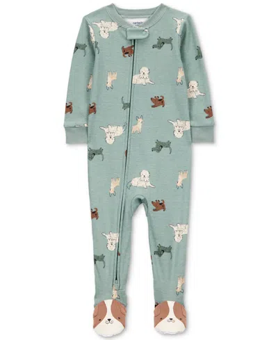 Carter's Baby Boys 1-piece Dog-print 100% Snug-fit Cotton Footed Pajamas