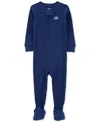 Carter's Baby Boys 1-piece Thermal Footed Pajamas In Navy,car