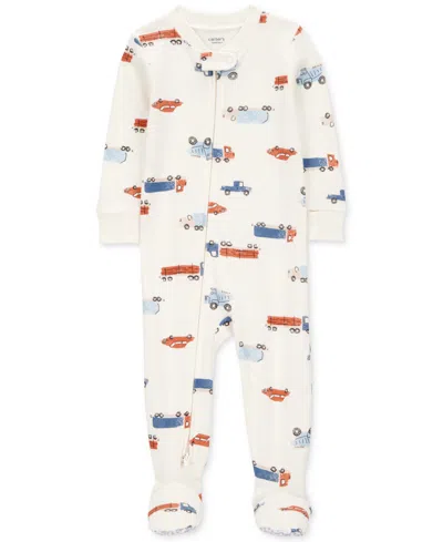 Carter's Baby Boys 1-piece Truck-print 100% Snug-fit Cotton Footed Pajamas