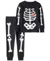Carter's Baby Boys 2-pc. Glow Skeleton Halloween Pajamas Set In Black