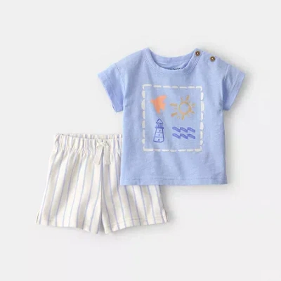 Carter's Baby Boys 2-pc. Short Set In Blue