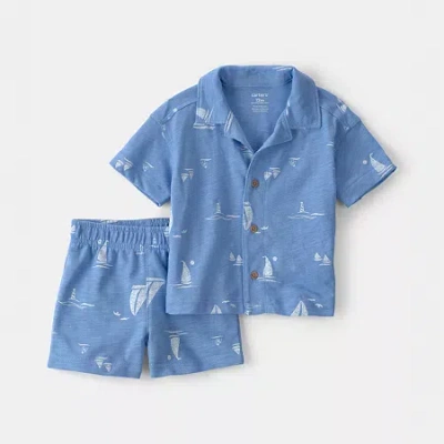 Carter's Baby Boys 2-pc. Short Set In Blue