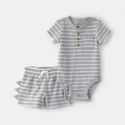 Carter's Baby Boys 2-pc. Short Set In Gray