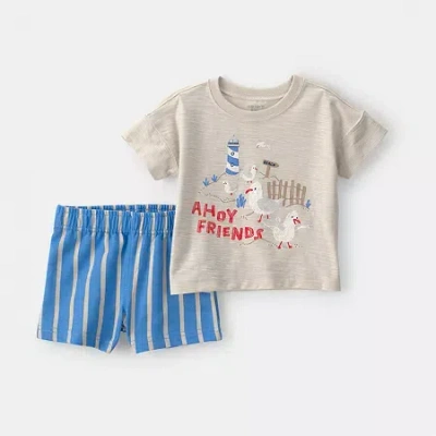 Carter's Baby Boys 2-pc. Short Set In Blue