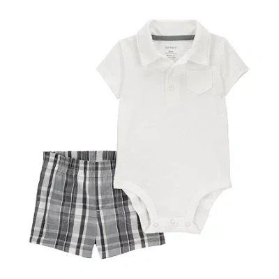 Carter's Baby Boys 2-pc. Short Set In White