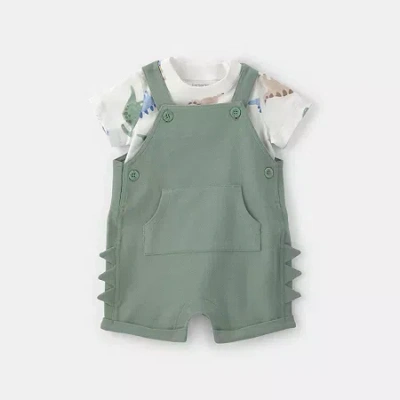 Carter's Baby Boys 2-pc. Shortall Set In Green