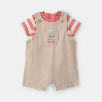 Carter's Baby Boys 2-pc. Shortall Set In Neutral