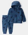 Carter's Baby Boys 2-piece Long Sleeves Hoodie And Joggers Set In Blue