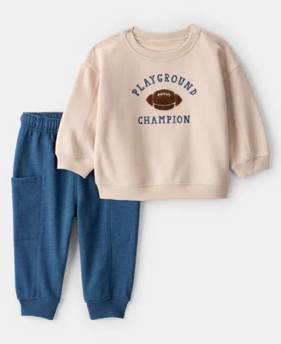 CARTER'S BABY BOYS 2-PIECE LONG SLEEVES T-SHIRT AND PANTS SET