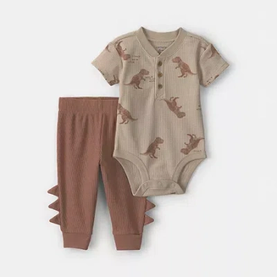 Carter's Baby Boys 2-pc. Pant Set In Brown
