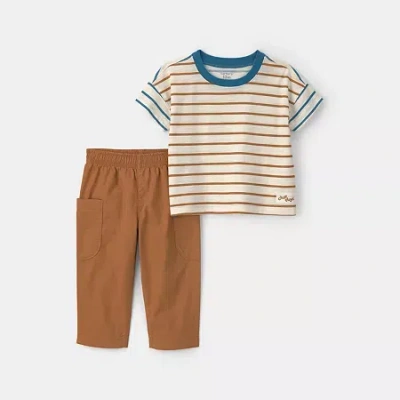 Carter's Baby Boys 2-pc. Pant Set In Brown