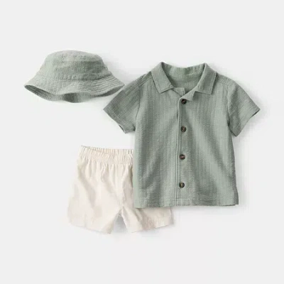 Carter's Baby Boys 3-pc. Short Set In Green