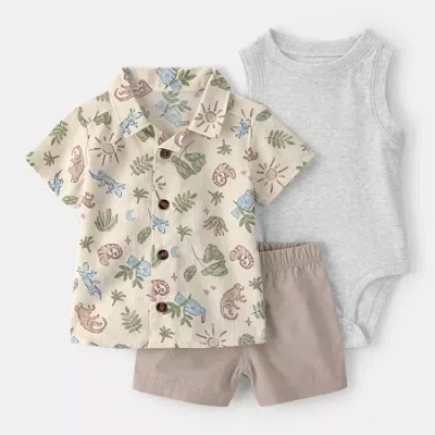 CARTER'S BABY BOYS 3-PC. SHORT SET