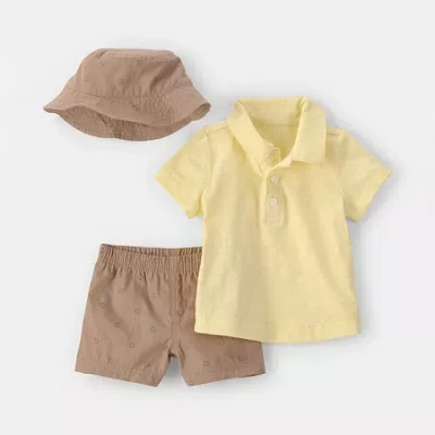 Carter's Baby Boys 3-pc. Short Set In Yellow