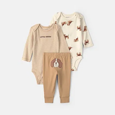 Carter's Baby Boys 3-pc. Pant Set In Brown
