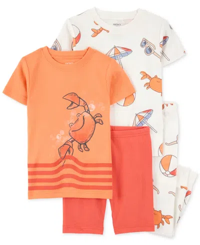 Carter's Baby Boys 4-pc. Cotton Beach Crab Pajamas Set