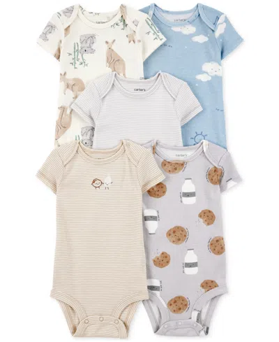 Carter's Baby Boys 5-pk. Cotton Short-sleeve Milk & Cookies Bodysuits