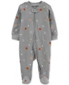 Carter's Baby Boys And Baby Girls 2-way Zip Sleep And Play Coverall In Gray Thermal