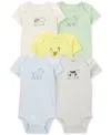 Carter's Baby Boys And Baby Girls 5-pc. Short Sleeve Bodysuits Set In Farm Animals