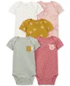 Carter's Baby Boys And Baby Girls 5-pc. Short Sleeve Bodysuits Set In Koala,bees