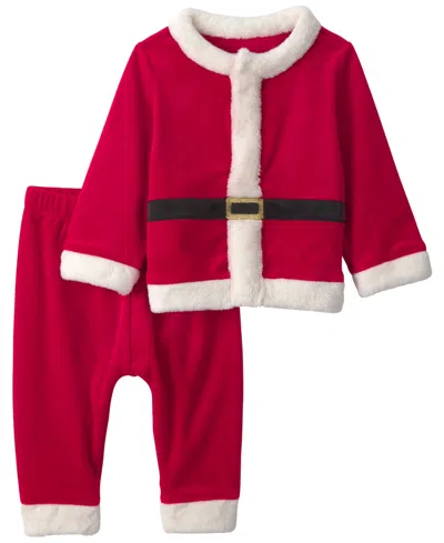 Carter's Baby Boys' And Baby Girls' Santa Jacket And Pants, 2-piece Set In Red