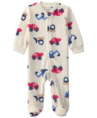 Carter's Baby Boys' And Girls' 2-way Zip Sleep & Play In Neutral
