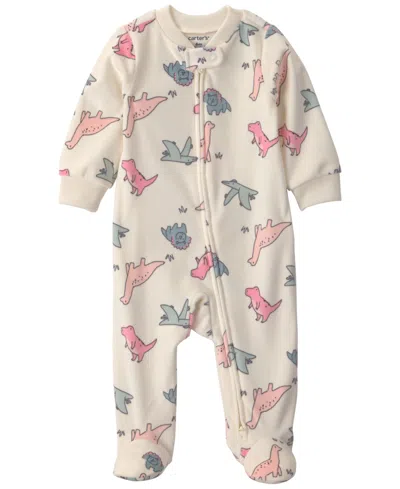 Carter's Baby Boys' And Girls' 2-way Zip Sleep & Play In Gold