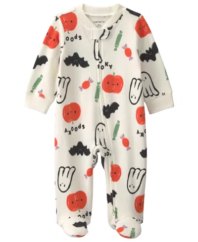 Carter's Baby Boys' And Girls' Halloween 2-way Zip Sleep & Play In White