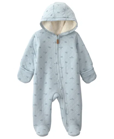 Carter's Carters Baby Boys' And Girls' Sheep Teddy Fleece Long-sleeve Jumpsuit In Blue